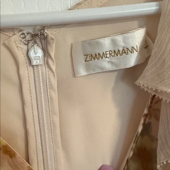 Zimmermann Cream Floral silk wrap Dress xs - Picture 4 of 17